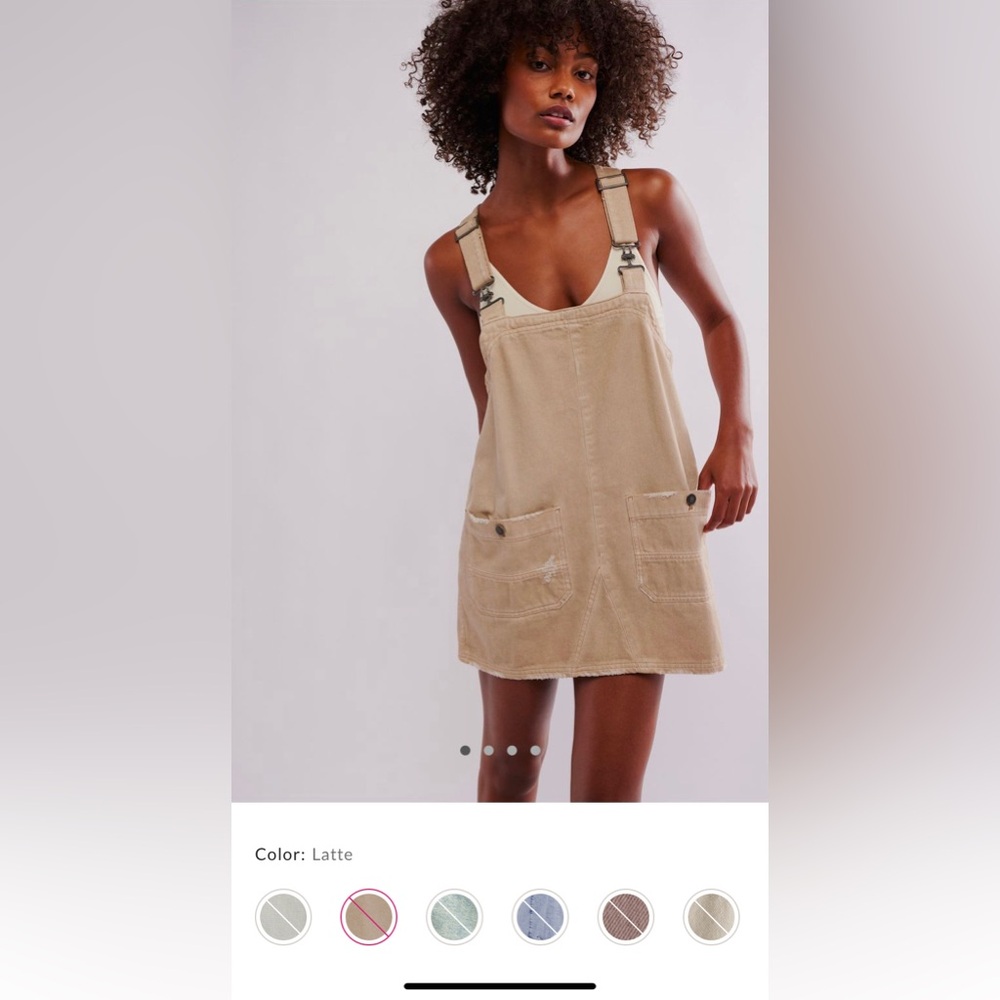 Free People Overall Smock Mini Top, XL